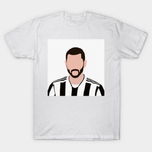 Leonardo Bonucci Minimalistic Face Art T-Shirt